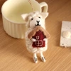 Korean-style wool felt pendant, three-dimensional doll pendant with little sheep holding flowers, creative bag pendant, Latongke cute pendant Application Scenario